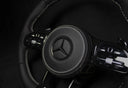 Volant Mercedes-Benz C63 AMG / G-Class – Cuir Noir Premium – Détails Blancs | LZ Performance