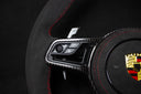 Volant Porsche 911 – Carbone & Alcantara – Détails Rouges | LZ Performance