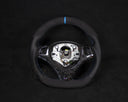 BMW E8X/E9X Alcantara/Couvre bleu en cuir ventilé Couverture de hochet en carbone forgé