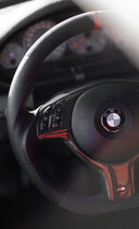 BMW E46 Cuir Wheel Roule Rouge Détails