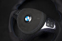 BMW E8X/E9X Alcantara/Cuir Ratt Blue Carbon