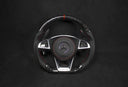 Volant Mercedes-Benz AMG – Cuir & Carbone Forgé – Couture Rouge Exclusive | LZ Performance