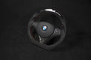 BMW E8X/E9X Cuir/Alcantara LED LEEUR AVEC AVEC PAUDLES DE CARBON DÉTAILS ROUGES