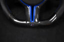 BMW F10/F11 volant en carbone, avec des détails bleus