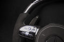 Volant Mercedes-Benz C63 AMG / G-Class – Carbone & Alcantara LED – Détails Blancs | LZ Performance