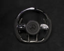 Volant Mercedes-Benz C63 AMG / G-Class – Carbone & Alcantara LED – Détails Blancs | LZ Performance