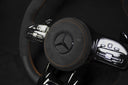 Volant Mercedes-Benz C63 AMG / G-Class – Alcantara & Cuir Noir – Détails Marron | LZ Performance